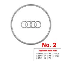 Automobilio stiliaus vairo centrinės emblemos apdailos dangtelis, skirtas gwjd8 A3 A5 A4L Q5 A8L Q8 Q7 SQ5 Q5L Q6 A7L A6L A7 A8 2018-2024 Q3 gray