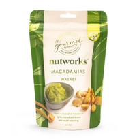 Nutworks Wasabi Flavored Roasted Macadamia Nuts 75g Crunchy Savory Snack green