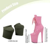 Heel Protector Covers for Pole Dance, NonSlip, , Elastic Sleeves, Costume Accessory, Suitable L pink