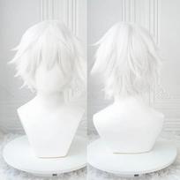 Anime Kaneki Ken Cosplay Perukai Trumpi Balti Pūkuoti Perukai Akių Lopas Karščiui Atsparūs Sintetiniai Plaukai Šventės Vaidmenų Žaidimo Perukas su Kirpčiukais white