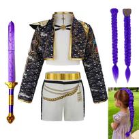 K-POP Kostiumas Vaikams Dainininkės Cosplay Mergaitės Suknelė Gimtadienio Šventei Helovinui Karnavalui Size120(110-120cm) black
