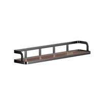 No Drill Wall Mounted Storage Shelf Single Tier Kitchen Wall Storage Rack  Bathroom 11.81 in/30 cm juoda