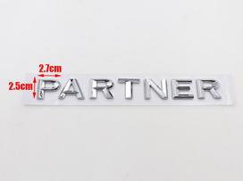 1 vnt. 3D PARTNER ABS Automobilio Galinės Raidės Logotipo Lipdukas Galinio Buferio Galinės Durys Bagažinė Automobilio Galinė Emblema Stiliaus Aksesuarai Peugeot PARTNER white