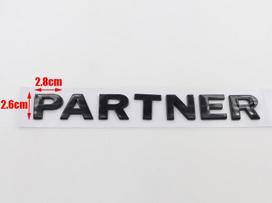1 vnt. 3D PARTNER ABS Automobilio Galinės Raidės Logotipo Lipdukas Galinio Buferio Galinės Durys Bagažinė Automobilio Galinė Emblema Stiliaus Aksesuarai Peugeot PARTNER black
