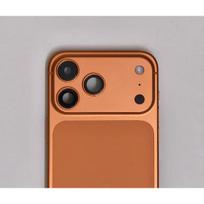 Konverterio korpusas iPhone 15 Pro Max į 17 Pro Max, 15 Pro Max panašus į 17 Pro Max, „pasidaryk pats“ galinio dangtelio pakeitimas, modifikuotas važiuoklės rėmas 15 PM to 17PM Orange