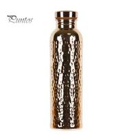 Pure Copper Bottle 800ML Sports Water Hammer Pattern Large Capacity Leakproof Travel Portable Outdoor Cycling Gym Fitness Electroplating Drinking Cup 800ML B