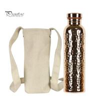 Pure Copper Bottle 800ML Sports Water Hammer Pattern Large Capacity Leakproof Travel Portable Outdoor Cycling Gym Fitness Electroplating Drinking Cup 800ML D