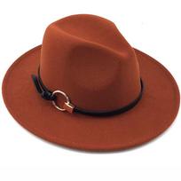 Paprasta vilnonė moteriška „Fedora“ skrybėlė žiemai rudeniui Elegantiška „Lady Floppy Cloche“ plataus krašto „Jazz“ kepuraitė, dydis 56–60 cm 56-58CM brown