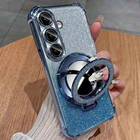 For Samsung Galaxy A16 4g 5g A15 A14 A13 A12 A22 A25 A35 A55 Four Corner Anti-shock Plating Case A 16 Makeup Mirror Stand Cover A23 (4G 5G)
