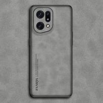 For OPPO Find X5 Pro Case Luxury PU Leather Phone Case For OPPO Find X5 5G FindX5 Pro 5G Back Cover Silicone Full Protection Find X5 Pro pilka spalva