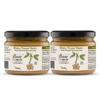 Honey and Spice Chunky Peanut Butter | 26g protein | Pure, Raw | Tasty & Healthy Nut Butter Spread | Hand roasted peanuts | (350g, Pack of 2) black