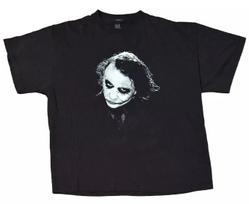 Heath Ledger Joker The Dark Knight Movie Promo 2008 T Shirt Size XL (Giant Tag) M gray