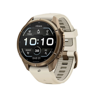 Garmin FEnix 9 Pro Smartwatch inReach 43mm Carbon Grey DLC Titanium with Grey Silicone Band