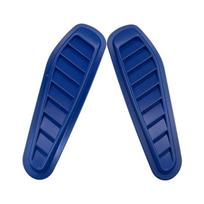 Pair Novel Auto Bonnet Air Intake Flow Side  Vent Hood Scoop Cover Universal ABS Vent Decor Sticker blue