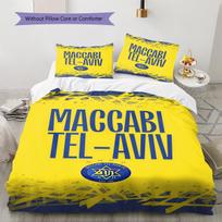 Maccabi Tel-Aviv FC Pattern Bedding Set Quilt Cover Pillowcase Home Decor Gift (1 * duvet cover + 2 * pillowcase, without core) 155x200cm