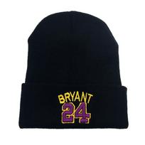 Popular Kobe BRYANT embroidered winter warm knitted hat Mamba ski hat wool hat juoda