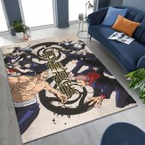 Anime Jujutsu Kaisen Yuji Satoru Animacinis kilimas miegamojo svetainės sofos namų durų kilimėlio dekoravimui, didelis neslystantis kilimėlis vaikų žaidimams 40cm x 60cm gray