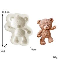 3D meškiuko silikoninė forma torto kepimui, dekoravimo įrankiai, šokolado, saldainių, desertų, fondanto formelės, vakarėlio „pasidaryk pats“, konditerijos, virtuvės reikmenys A1 beige