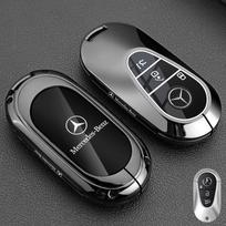 Nuotolinio valdymo pultelio laikiklis, automobilio išmaniojo rakto dėklas, skirtas Mercedes Benz C E S klasės GLC W206 W223 W214 E300 C260 C300 S450 S500 S400 QQ74 gray