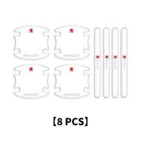 8 VNT Automobilio Durų Dubenėlio Rankenos Dekoravimo Apsaugos Lipdukai Decal Peugeot 2008 3008 307 308 206 207 208 407 508 5008 106 107 205 301 white