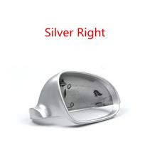 Side Mirror Cover For Volkswagen Golf MK5 Jetta MK5 2006-2011 Rearview Mirror Housing Shell Automotive Accessories Silver Right gray