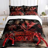 Michael J-Jackson Comfortable Duvet Quilt Cover Pillowcase Bedding Set Children Bedroom Decoration Home Textile EU Single 135*200cm/53x79in 3pcs
