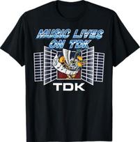 Muzika gyvuoja TDK Vintažiniai 80-ųjų TDK Marškinėliai 120 gray