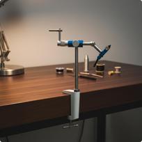 Fly Tying Vise with Bench Clamp Stainless Steel for Workbench, Anglers beige
