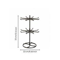 Tabletop Rotating Display Stand Multifunctional with Hooks S juoda