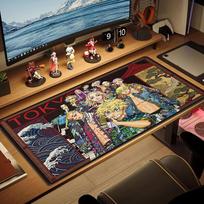 TOKYO REVENGERS Color Mouse Pad Large Gaming Table Cushion Non-slip Laptop Tablet Big Mousepad XXL Mat Mini PC Playmat With Lock edge 30cmx60cm(11.8x23.6inch) beige