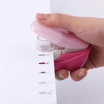 ABS Stapleless Stapler Stapleless Binding Paper Stapler Portable Hand Held Stapler  Home rožinė