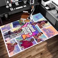 Game Grand Theft Auto Print Area Rug - Soft, Washable Non-Slip Indoor Mat for Office Chairs, Living Room, Home Office Decorative Rug 40cmx60cm