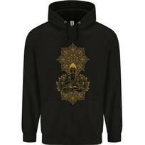 Mandala Buddha Art Mens Hoodie XXL black