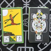 Ceremoninės magijos taro kortų rinkinys su pramoginėmis funkcijomis namų naudojimui ir kaip dovanos idėja Ceremonial Magick