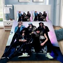 Duvet Cover Pillowcase Hot Band G-Guns N R-Roses Bedding Set Adult Boy Girl Bedroom Decoration Children Single Double Large Size 135×200cm gray