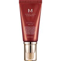 MISSHA M Perfect Cover BB kremas 50 ml, daugiafunkcis, labai dengiantis, SPF 42 PA+++ Nr.13, 21,23,27 No.27 Honey Beige brown