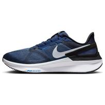 Nike Air Zoom Structure 25 Midnight Navy Platinum Unisex Sportbačiai Mėlyni Balti Juodi DJ7883-400 42 gray