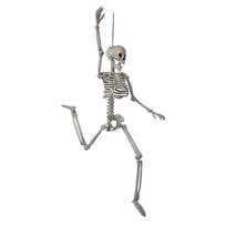 Gyvenimo dydžio skeletas, lankstomas, viso kūno, Helovino dekoracija su judamais sąnariais vakarėliui, šiurpinantys namo su vaiduokliais rekvizitai A