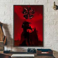 Anime Juodasis dobilas Plakatas HD menas lipnus sienai atsparus vandeniui namų svetainės miegamojo baro estetinė apdaila 21cm×30cm NoFrame red