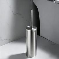 Wall-Mounted Stainless Steel Toilet Brush Holder - Odor-Proof, Punch-Free Design gray