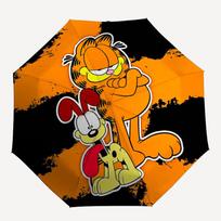 1PC Garfield, Odie Pattern Small Travel Compact Windproof Umbrella, Automatic Folding Umbrella, Automatic Open/Close ,Gift-62 orange