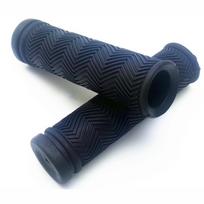 Bike Handlebar  Grip Non-slip Rubber Textured Bicycle Grip For Mountain Road Bike Black #1 black
