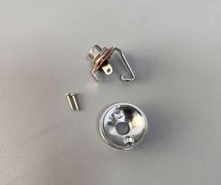 TELE Round Cup Electric Guitar Jack Socket Connection Port. Round Cup T-Hole with Socket sidabras