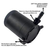 Compact Baffled Oil Catch Can Tank With Removable Valve 2-Hole Oil Kettle Inlet Outlet 2-Port juoda
