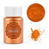 24 Colors 15g Mica Pearl Powder for Epoxy Resin, Soap, Candle, and Jewelry Crafting – Natural Pigment Dye for DIY Projects 20ml oranžinė