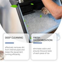 Ice Machine Cleaner Tablets 12 Pack Deep Clean Descale Remove Dirt Odor For Countertop Commercial Home Use gray