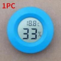 Thermometer Freezer Sauna Thermo-hygrometer Digital Thermometers Liquid Refrigerator Round Detector Mini Portable Number Crystal mėlyna