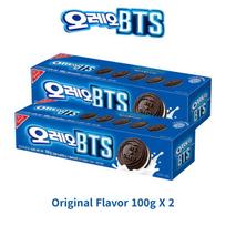 OREO x BTS Riboto leidimo rudojo cukraus blynelių skonio sausainiai 100g X 2 vnt. BTS Original 2 Pcs blue