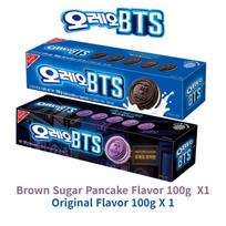 OREO x BTS Riboto leidimo rudojo cukraus blynelių skonio sausainiai 100g X 2 vnt. Original 1pc + Brown 1pc blue