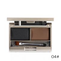 Eyebrow Powder Makeup Waterproof Natural Eyebrow Enhancers Shadow Cosmetic Kit with Brush Mirror 4 gray